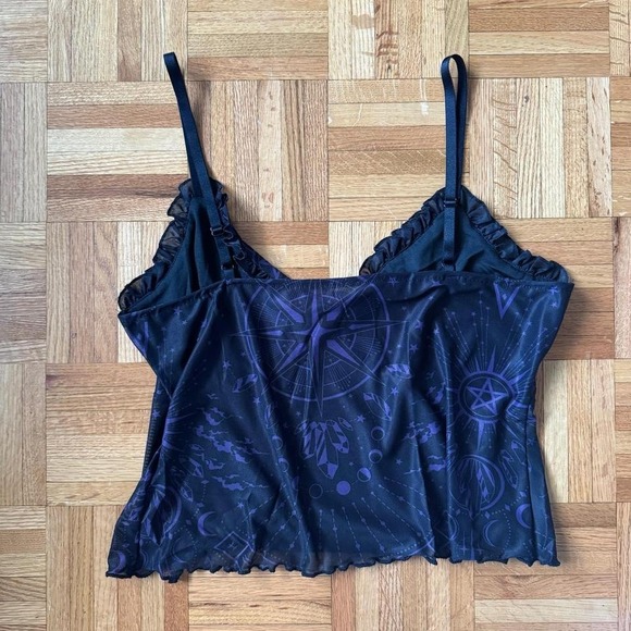 killstar black and purple pentagram celestial tank top - Picture 4 of 4